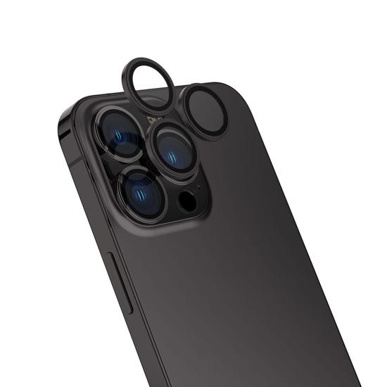 Forzacase iPhone 15 Pro ile uyumlu Kamera Camı Lens Koruyucu Halka Seti - FC381