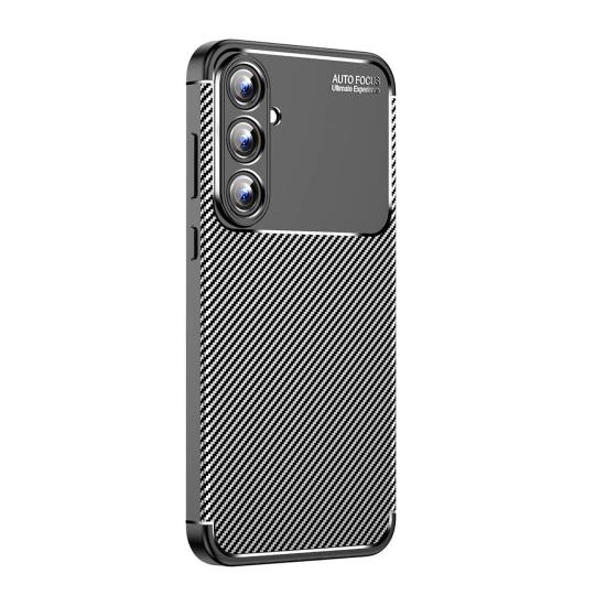 Forzacase Samsung Galaxy A35 ile uyumlu Onix Serisi Carbon Fieber Silikon Kılıf