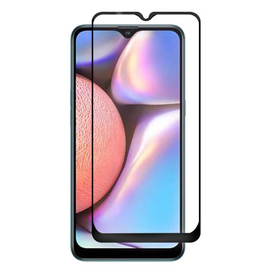 Forzacase Samsung Galaxy A10s ile uyumlu Çerçeveli Tam Kaplayan Temperli Ekran Koruyucu - FC003