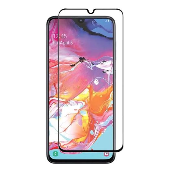 Forzacase Samsung Galaxy A70 ile uyumlu Çerçeveli Tam Kaplayan Temperli Ekran Koruyucu - FC003