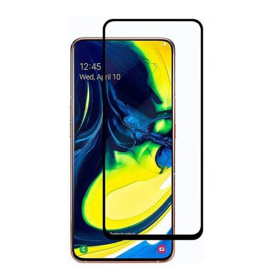 Forzacase Samsung Galaxy A80 ile uyumlu Çerçeveli Tam Kaplayan Temperli Ekran Koruyucu - FC003