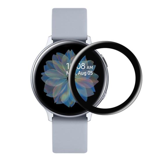 Forzacase Samsung Galaxy Watch Active 2 44mm için Çerçeveli Tam Kaplayan 3D Pet Ekran Filmi - FC016