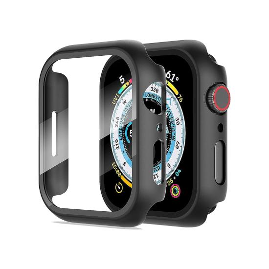 Forzacase Apple Watch 41mm Önü Kapalı Ekran Korumalı Sert Rubber Kılıf - FC015