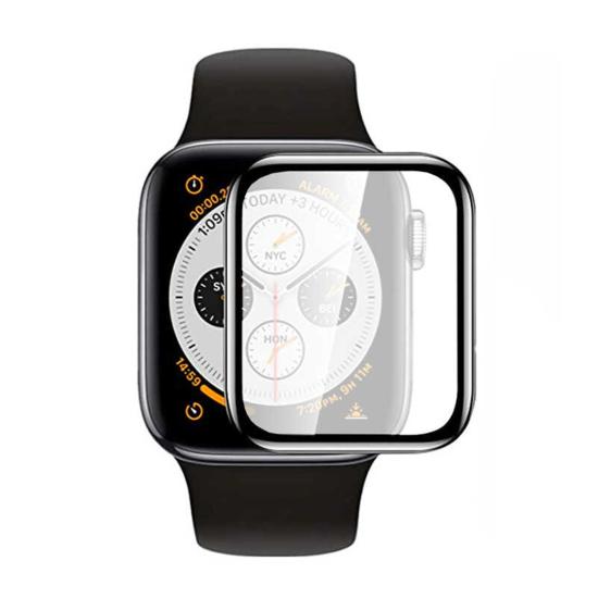 Forzacase Apple Watch 44mm Saatler için Çerçeveli Tam Kaplayan 3D Pet Ekran Koruyucu Film - FC016