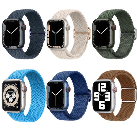 Forzacase Apple Watch 42 / 44 / 45 / 49 mm Uyumlu Hasır Örgü Kordon Kayış - FC164