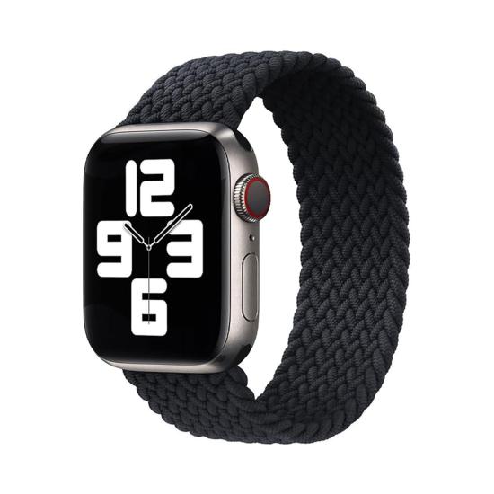 Forzacase Apple Watch 9 45mm için Hasır Örgü Solo Loop Kordon Kayış - FC401