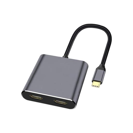 Forzacase Type-C to Çift HDMI 4K Ultra HD Çevirici Adaptör Çift Ekran Dönüştürücü - FC485