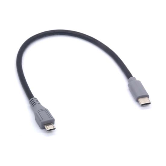 Forzacase Type-C to Micro USB Çevirici Kablo 20cm - FC743