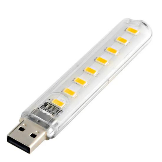 Forzacase Taşınabi̇li̇r 8 Ledli̇ Flash USB LED Işık Kitap Okuma Gece Lambası - FC805