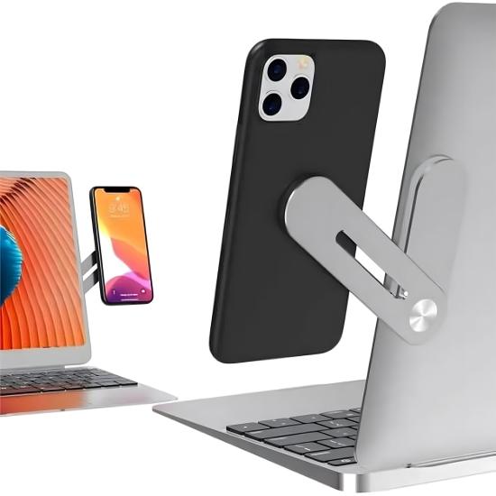 Forzacase Metal Ayarlanabilir Laptop Ve Monitör Yanı Manyetik Telefon Tutucu Mıknatıslı - FC880