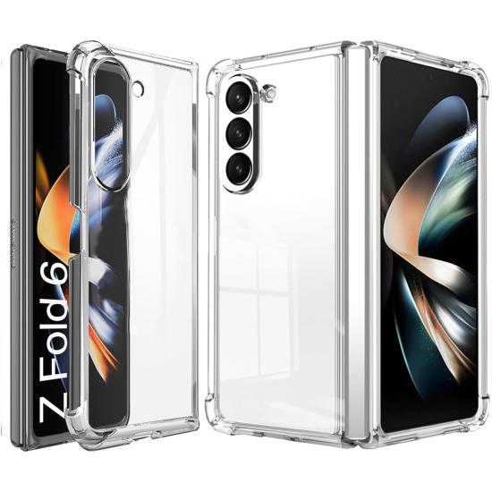 Forzacase Samsung Galaxy Z Fold6 ile uyumlu Crystal Serisi Anti Shock Sert Silikon Kılıf