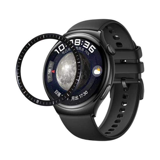 Forzacase Huawei Watch 4 Pro için Çerçeveli Tam Kaplayan 3D Pet Ekran Koruyucu Film - FC016