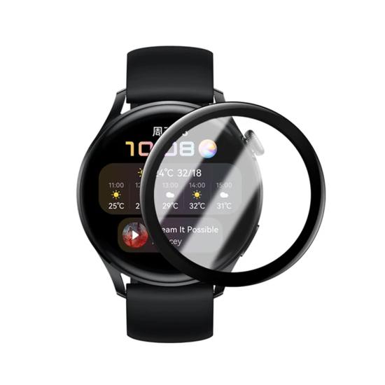 Forzacase Huawei Watch 3 için Çerçeveli Tam Kaplayan 3D Pet Ekran Koruyucu Film - FC016