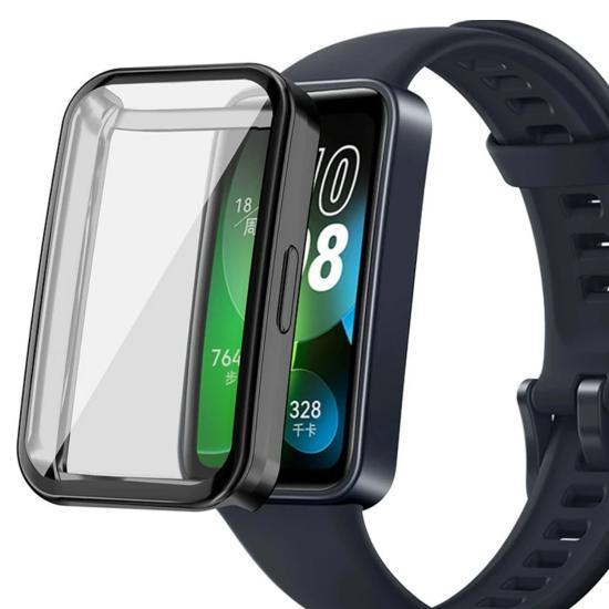 Forzacase Huawei Band 8 ile uyumlu Önü Kapalı Ekran Korumalı Silikon Kılıf - FC010