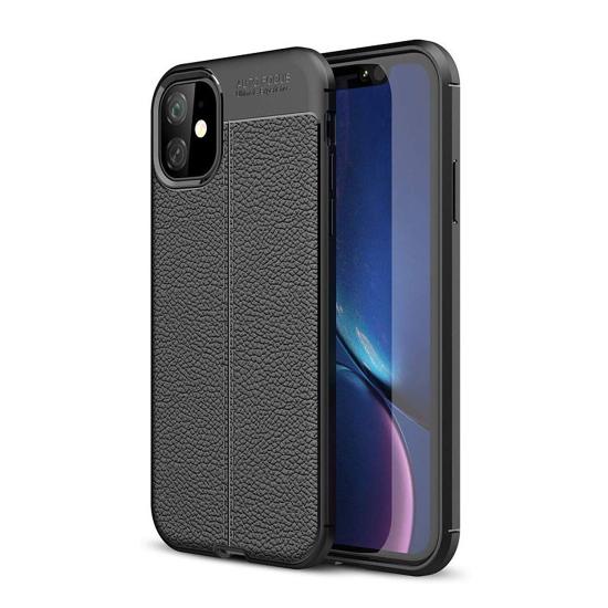 Forzacase iPhone 11 ile uyumlu Deri Effect Serisi Silikon Kılıf