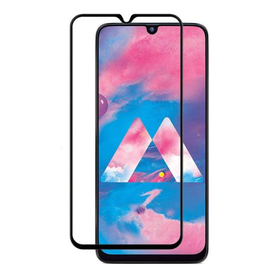 Forzacase Samsung Galaxy M30 ile uyumlu Çerçeveli Tam Kaplayan Temperli Ekran Koruyucu - FC003