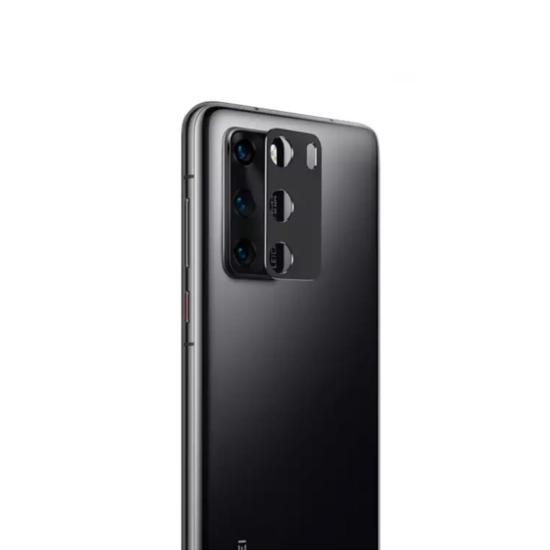 Forzacase Huawei P40 ile uyumlu Kamera Lens Koruma Halkası Siyah - FC377