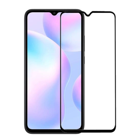 Forzacase Xiaomi Redmi 9 / 9A ile uyumlu Çerçeveli Tam Kaplayan Temperli Ekran Koruyucu - FC003