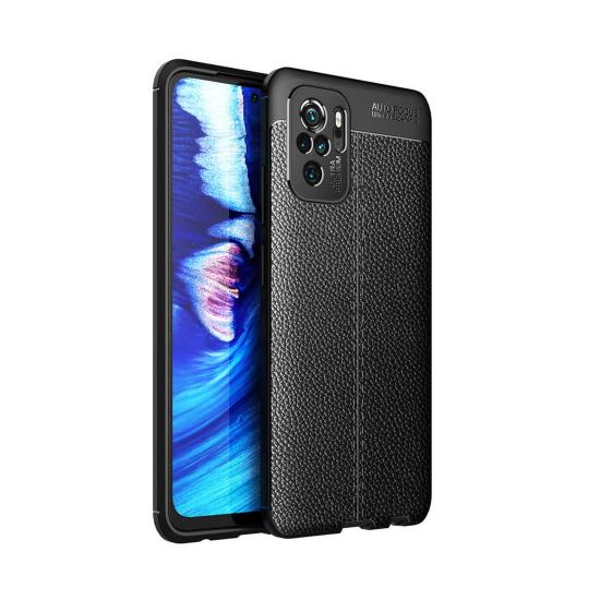 Forzacase Xiaomi Redmi Note 10S ile uyumlu Deri Effect Serisi Silikon Kılıf