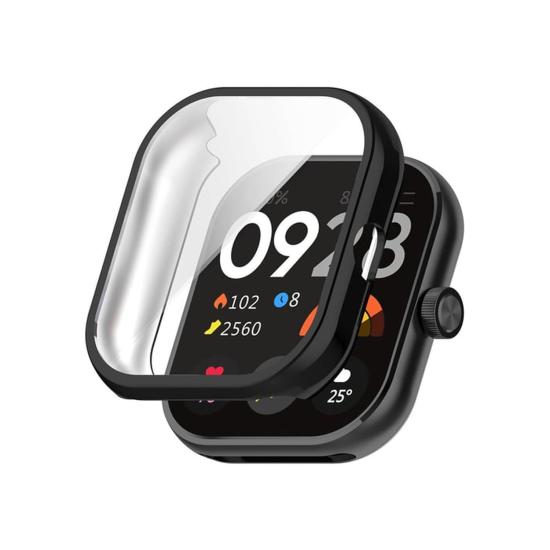 Forzacase Xiaomi Redmi Watch 4 ile uyumlu Önü Kapalı Ekran Korumalı Silikon Kılıf - FC010