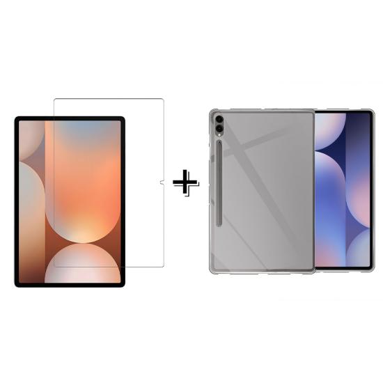 Forzacase Samsung Galaxy Tab S10 Plus için Silikon Kılıf + Temperli Cam Ekran Koruyucu - FC013