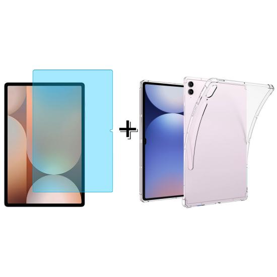 Forzacase Samsung Galaxy Tab S10 Plus Anti Shock Silikon Kılıf + Nano Ekran Koruma Filmi FC014