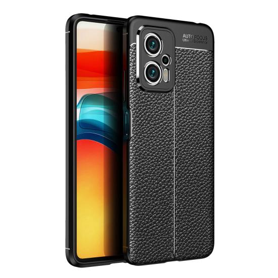 Forzacase Xiaomi Poco X4 GT ile uyumlu Deri Effect Serisi Silikon Kılıf