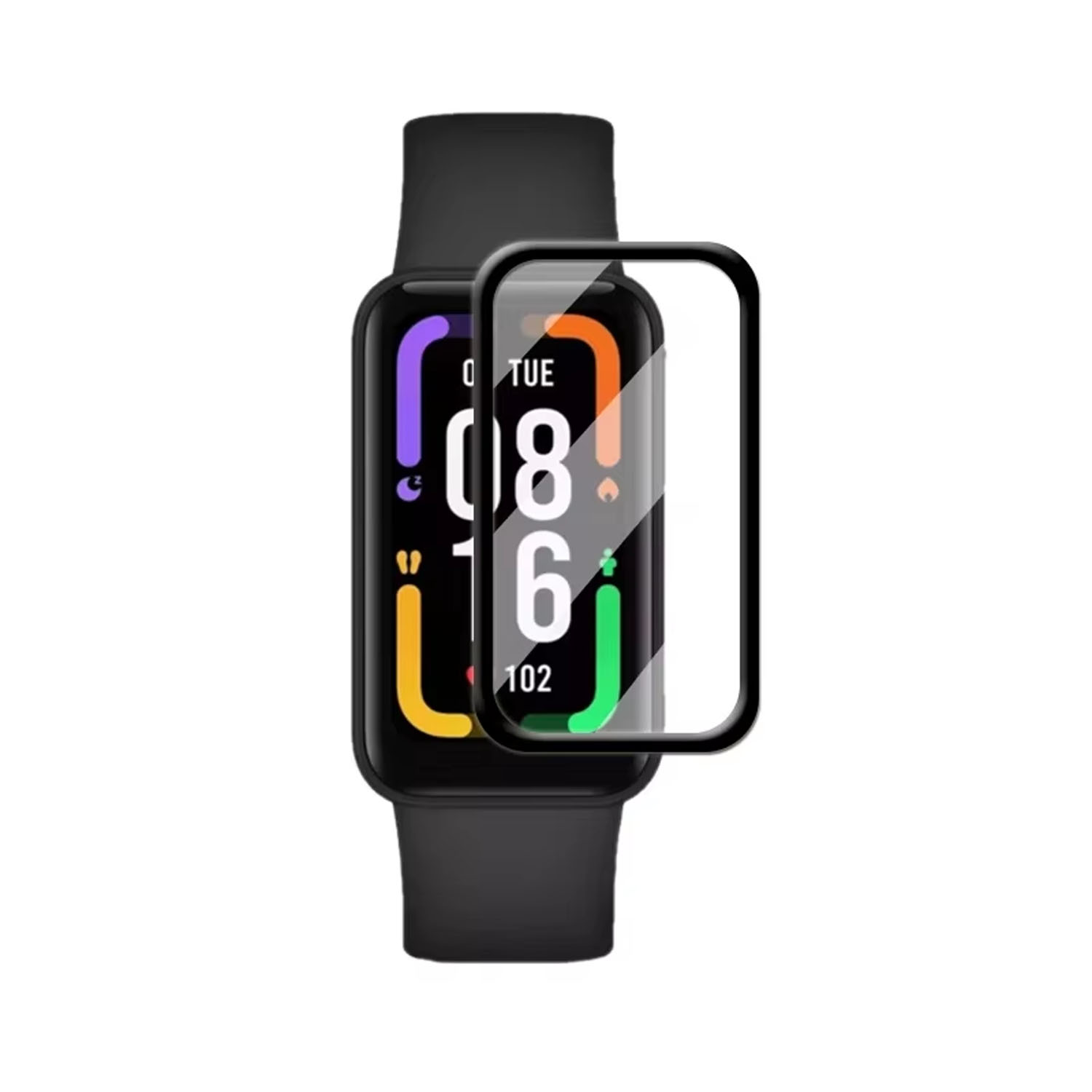 Forzacase%20Xiaomi%20Smart%20Band%209%20Active%20için%20Çerçeveli%20Tam%20Kaplayan%203D%20Pet%20Ekran%20Koruyucu%20Film%20-%20FC016