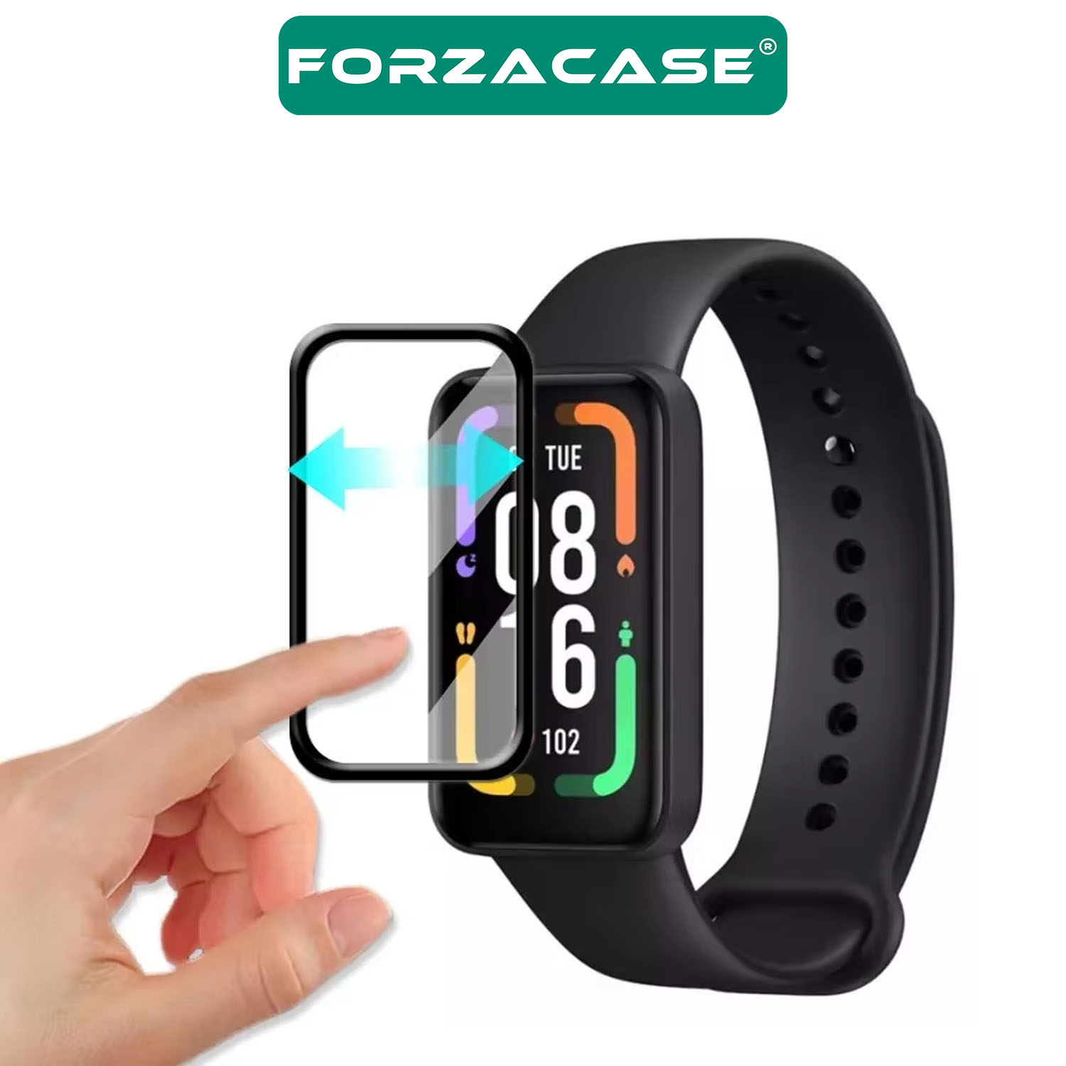 Forzacase%20Xiaomi%20Smart%20Band%209%20Active%20için%20Çerçeveli%20Tam%20Kaplayan%203D%20Pet%20Ekran%20Koruyucu%20Film%20-%20FC016