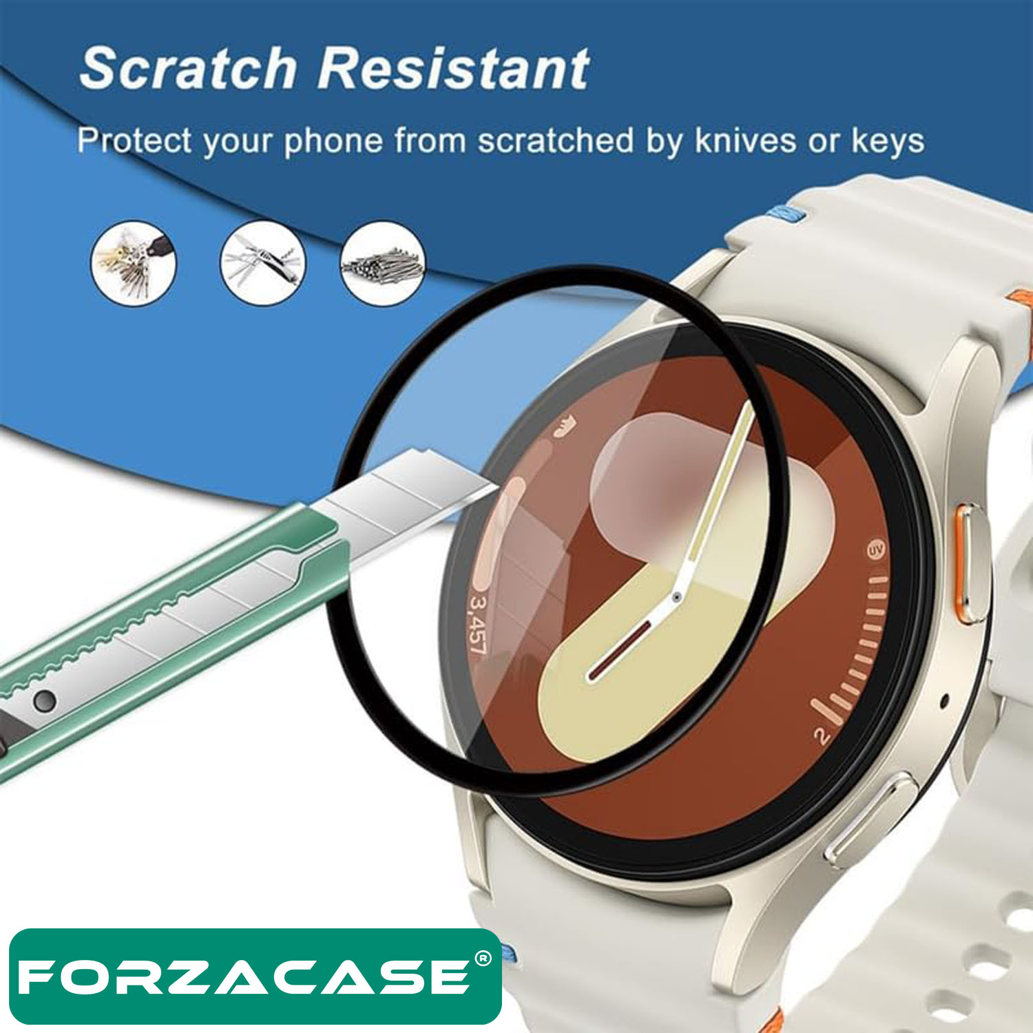 Forzacase%20Samsung%20Galaxy%20Watch%207%2040mm%20için%20Çerçeveli%20Tam%20Kaplayan%203D%20Pet%20Ekran%20Koruyucu%20Film%20-%20FC016