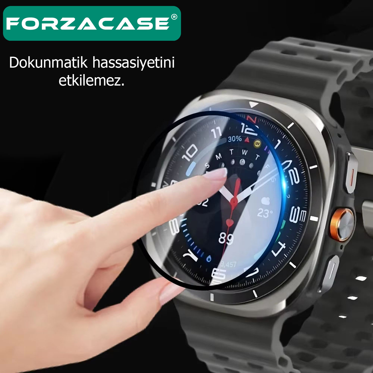 Forzacase%20Samsung%20Galaxy%20Watch%207%20Ultra%20için%20Çerçeveli%20Tam%20Kaplayan%203D%20Pet%20Ekran%20Koruyucu%20Film%20FC016