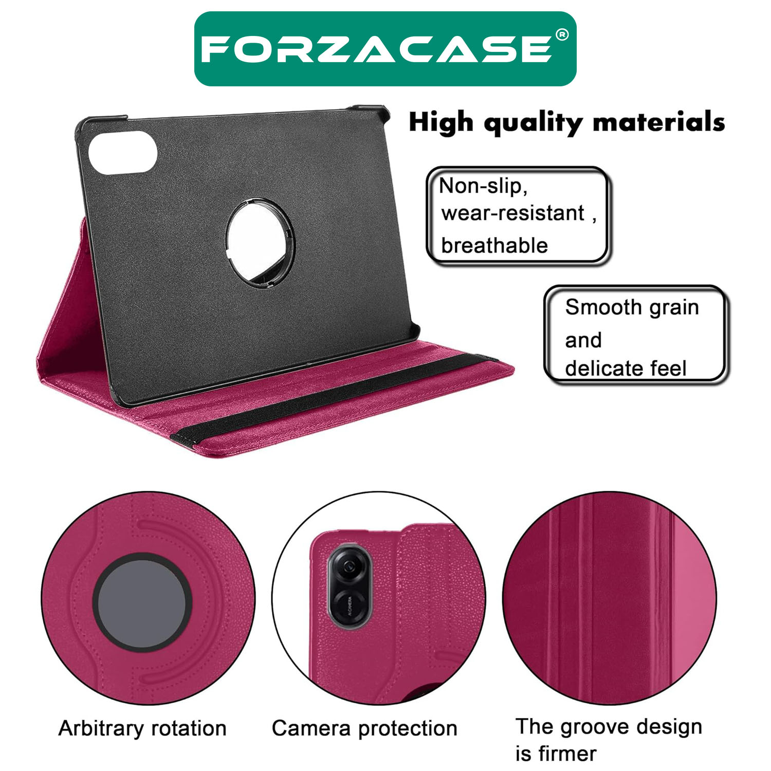 Forzacase%20Honor%20Pad%20X9%2011.5%20ile%20uyumlu%20360%20Derece%20Döner%20Standlı%20Kılıf%20+%20Temperli%20Kırılmaz%20Cam%20FC012