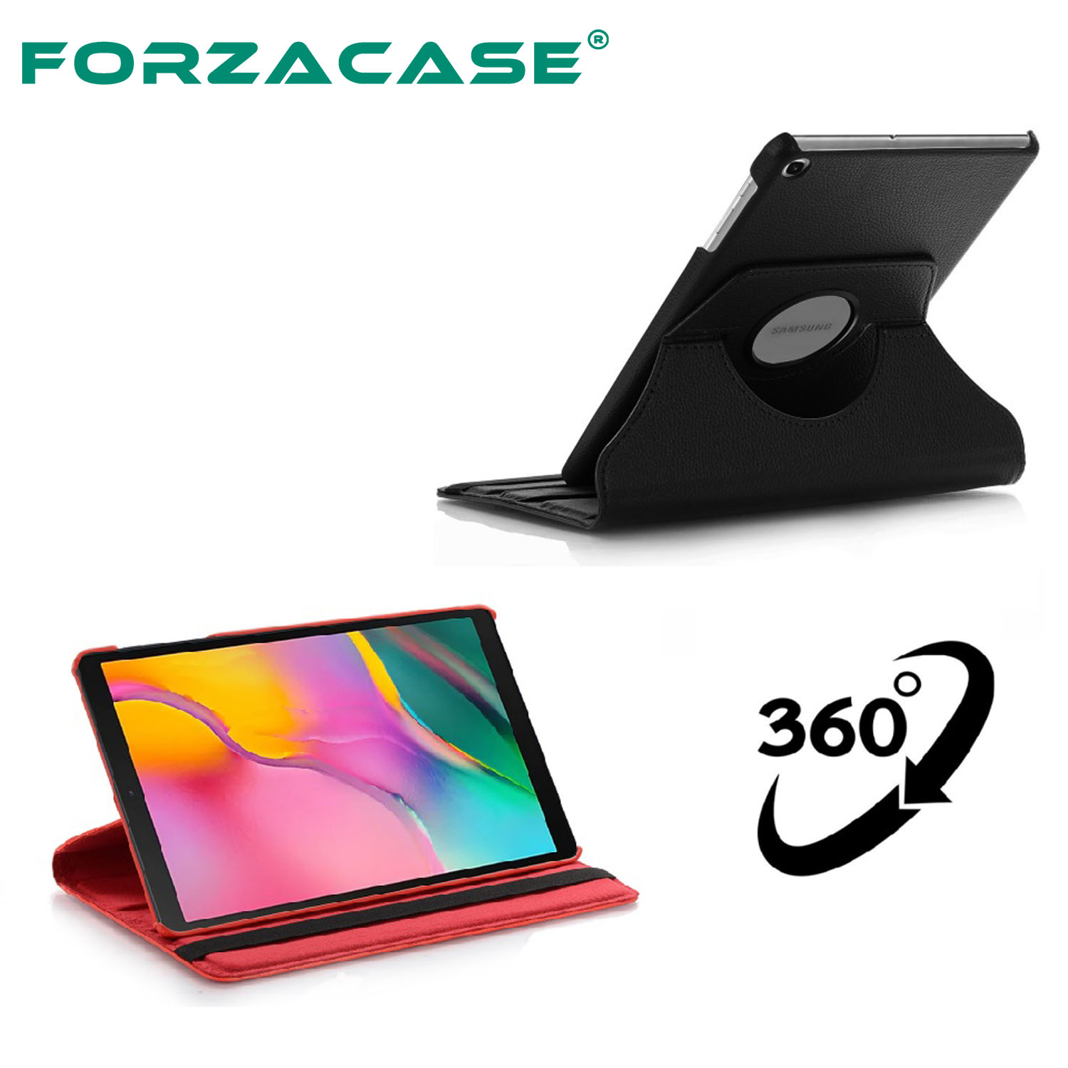 Forzacase%20Samsung%20Galaxy%20Tab%20A%208.0%20T290%20T295%20T297%20için%20360%20Derece%20Döner%20Standlı%20Kılıf%20-%20FC012