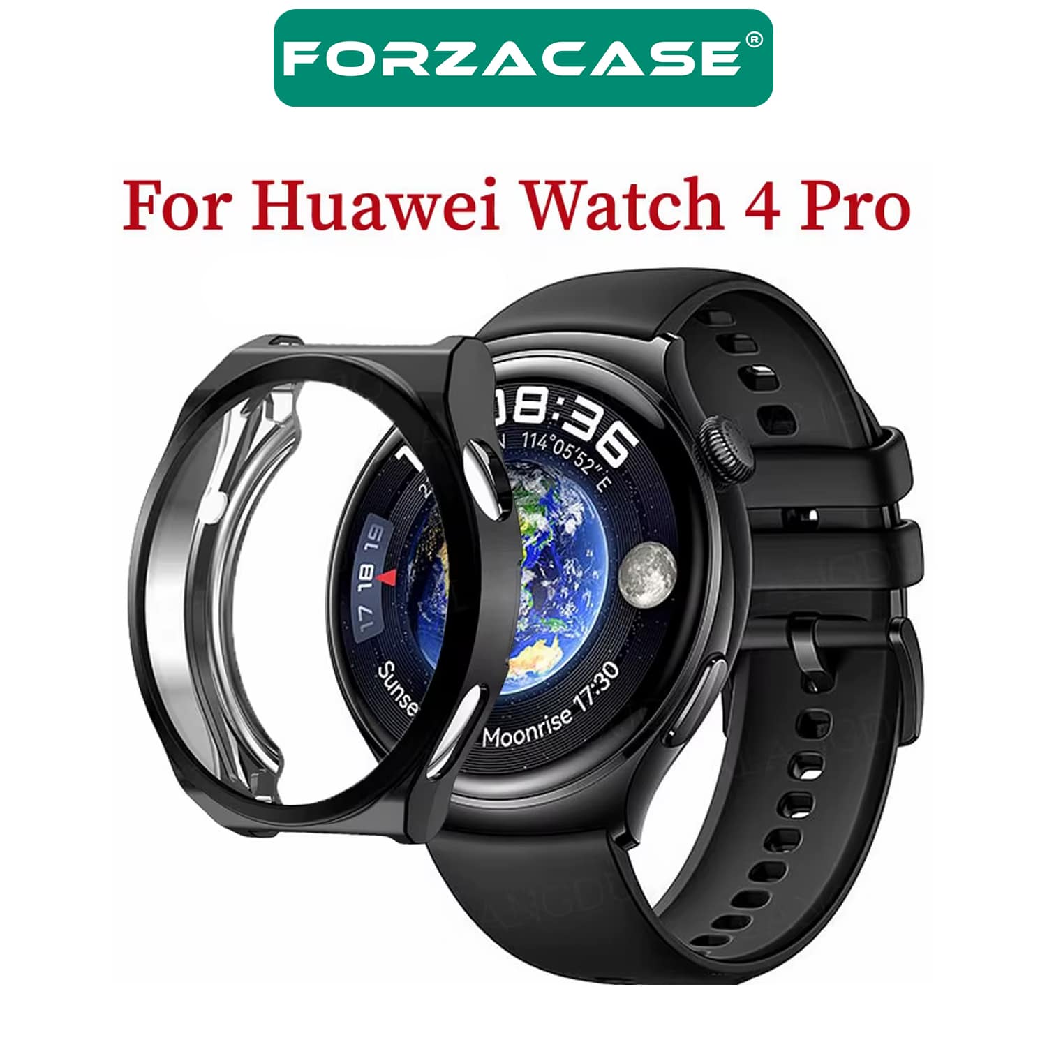 Forzacase%20Huawei%20Watch%204%20Pro%20ile%20uyumlu%20Önü%20Kapalı%20Ekran%20Korumalı%20Silikon%20Kılıf%20-%20FC010