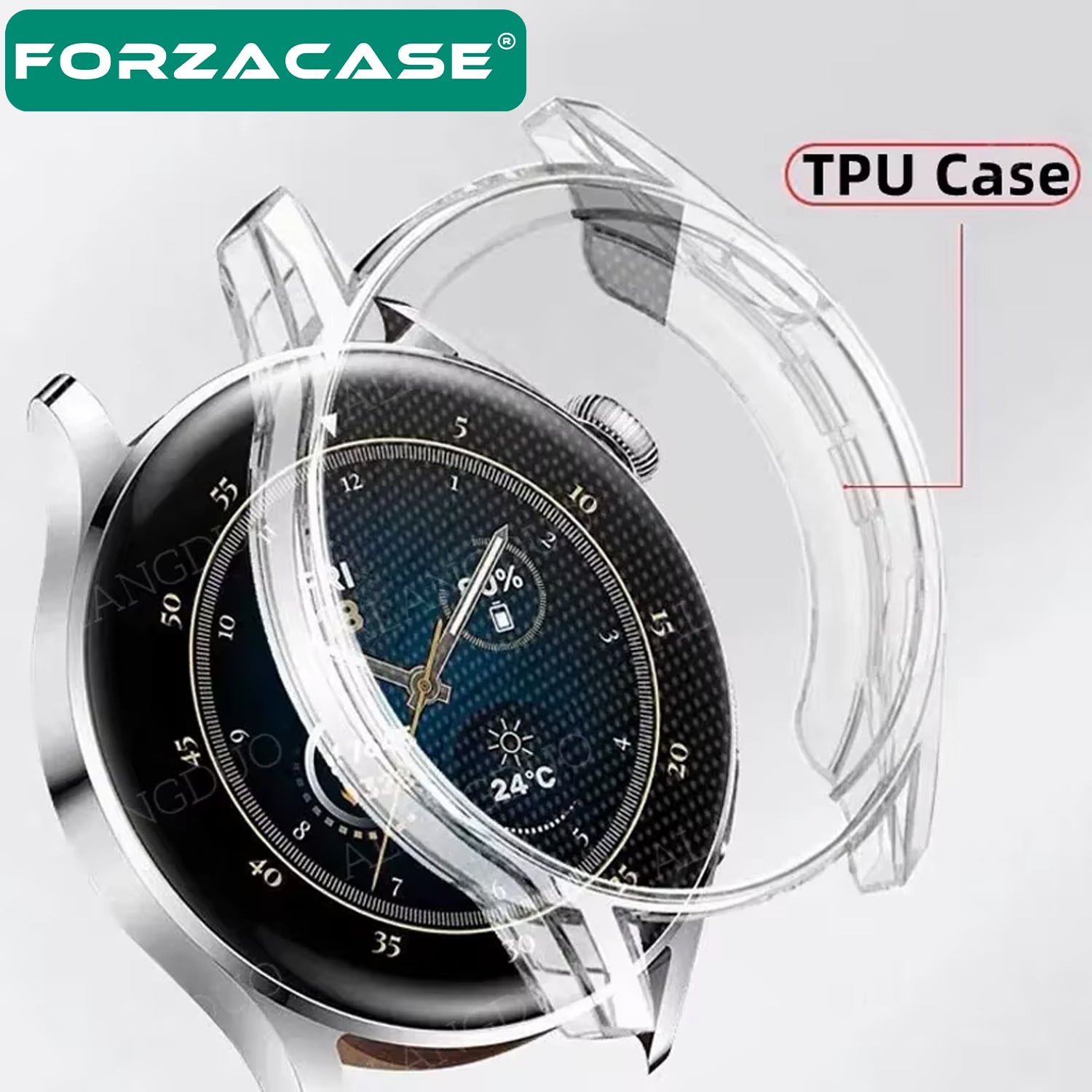 Forzacase%20Huawei%20Watch%204%20Pro%20ile%20uyumlu%20Önü%20Kapalı%20Ekran%20Korumalı%20Silikon%20Kılıf%20-%20FC010