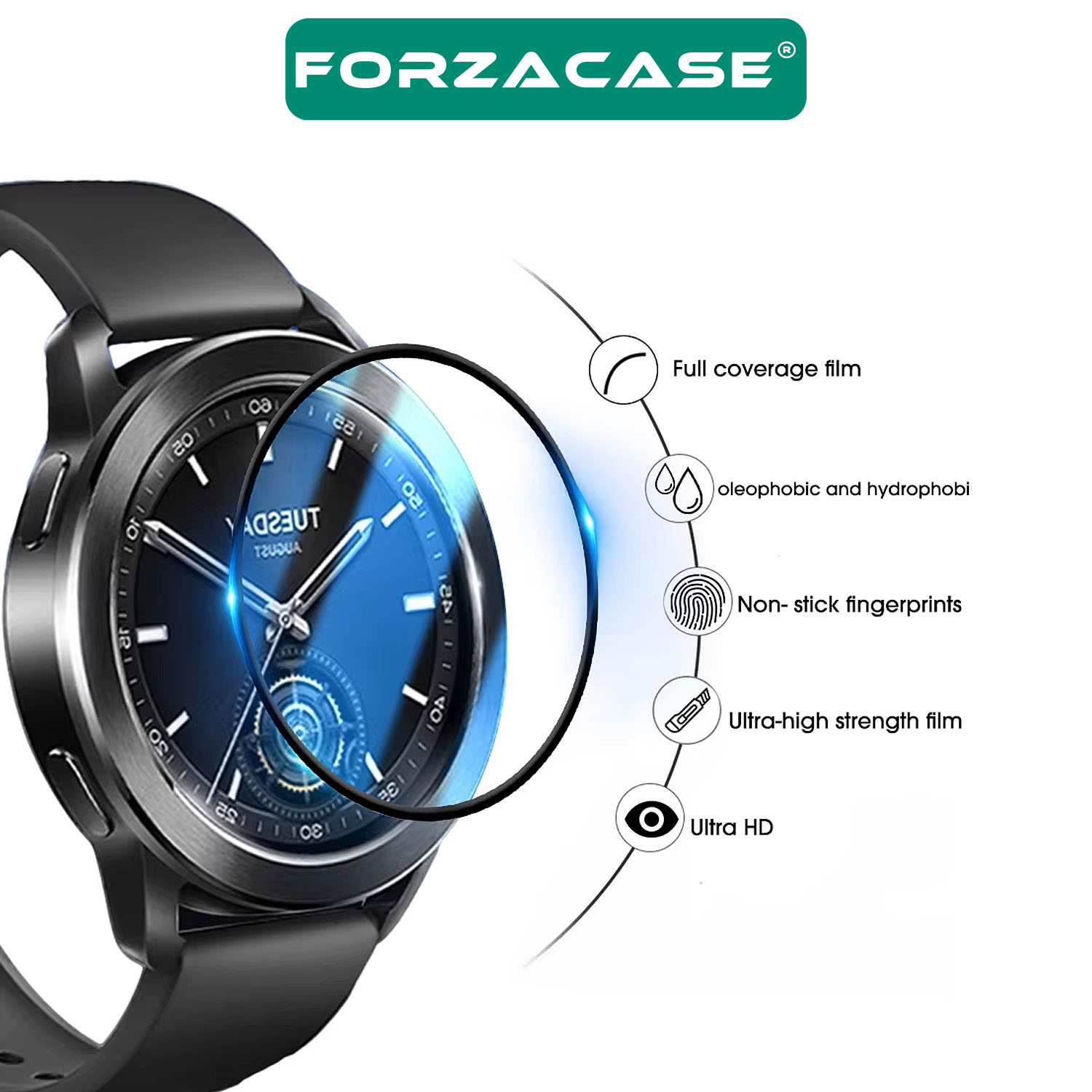 Forzacase%20Xiaomi%20Watch%20S3%20için%20Çerçeveli%20Tam%20Kaplayan%203D%20Pet%20Ekran%20Koruyucu%20Film%20-%20FC016