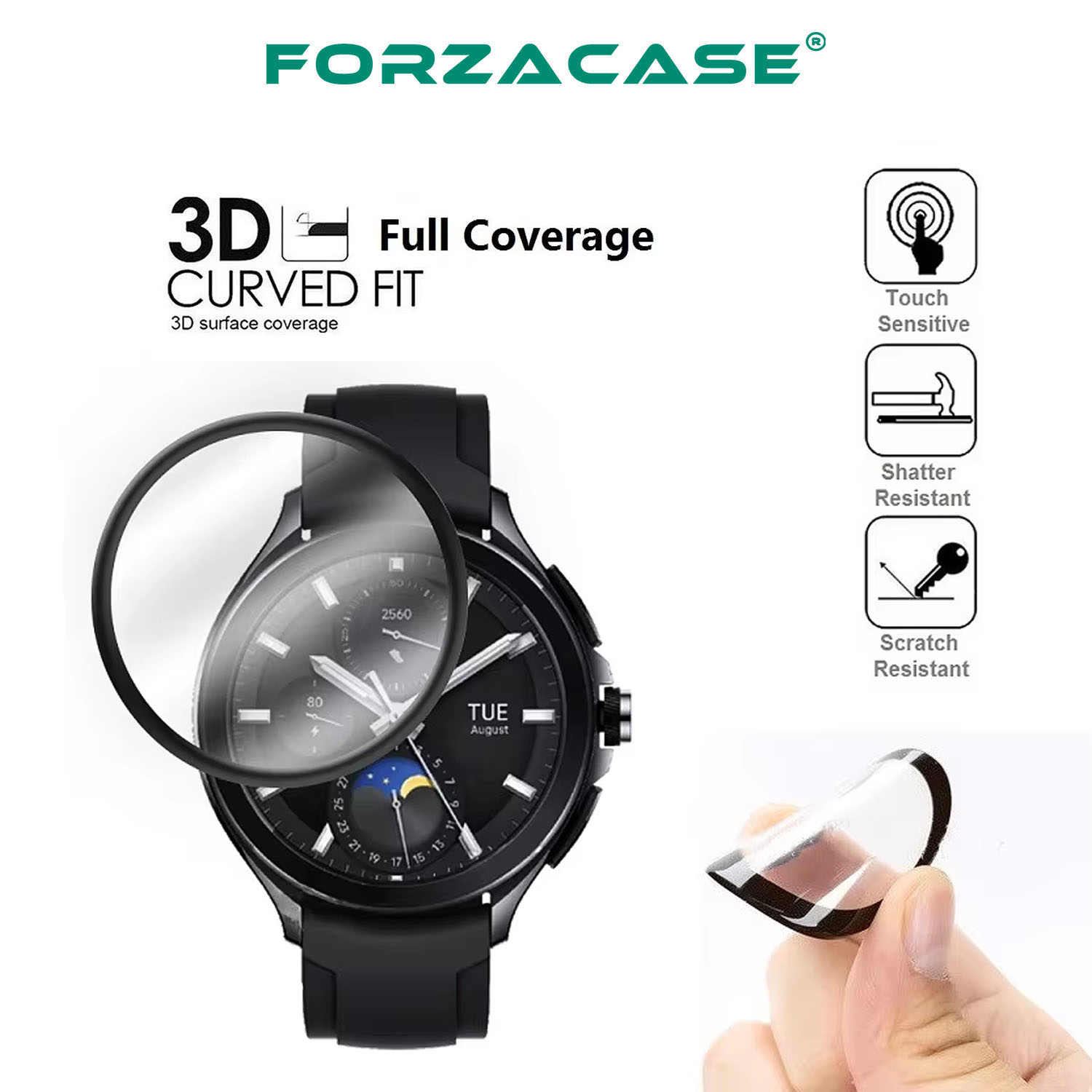 Forzacase%20Xiaomi%20Watch%202%20Pro%20için%20Çerçeveli%20Tam%20Kaplayan%203D%20Pet%20Ekran%20Koruyucu%20Film%20-%20FC016