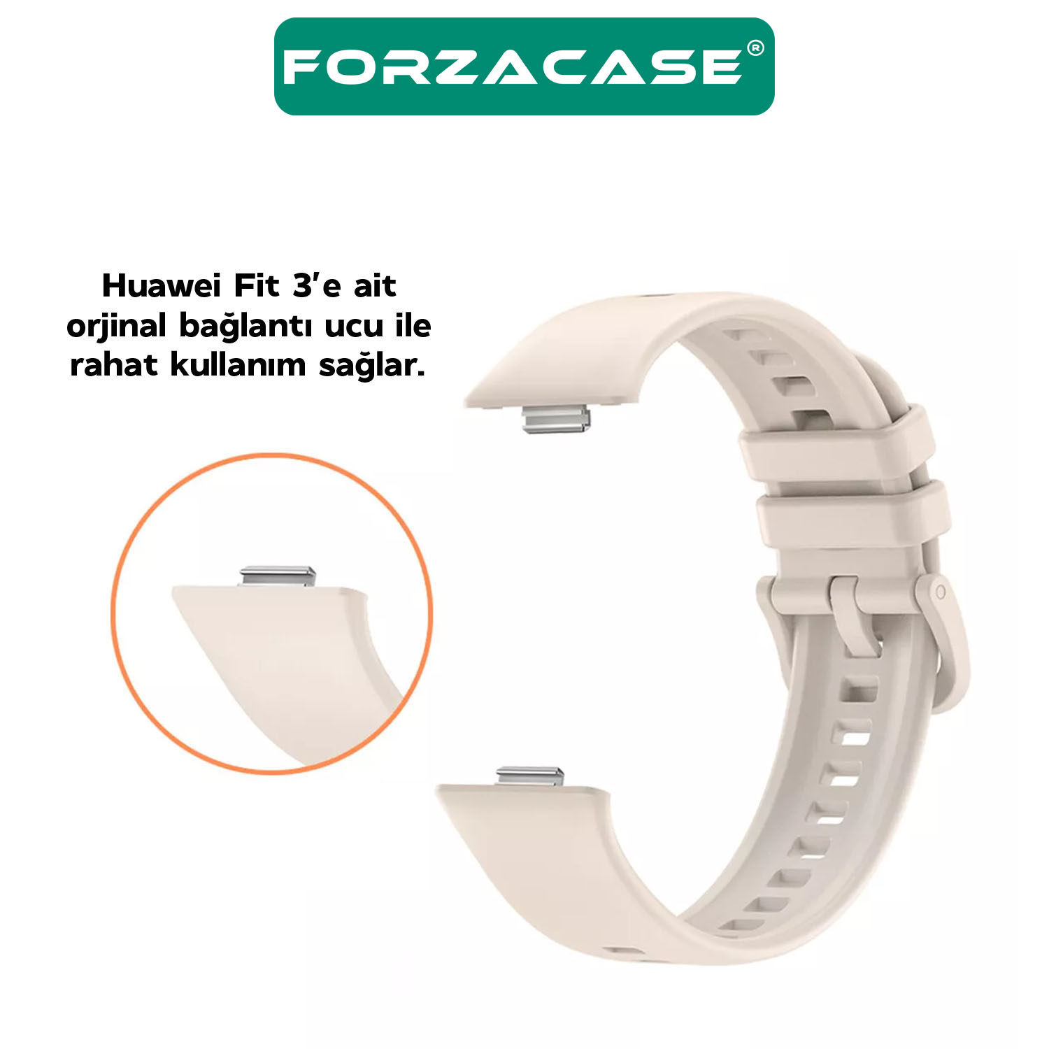 Forzacase%20Huawei%20Fit%203%20ile%20uyumlu%20Tokalı%20Silikon%20Kordon%20Kayış%20-%20FC635