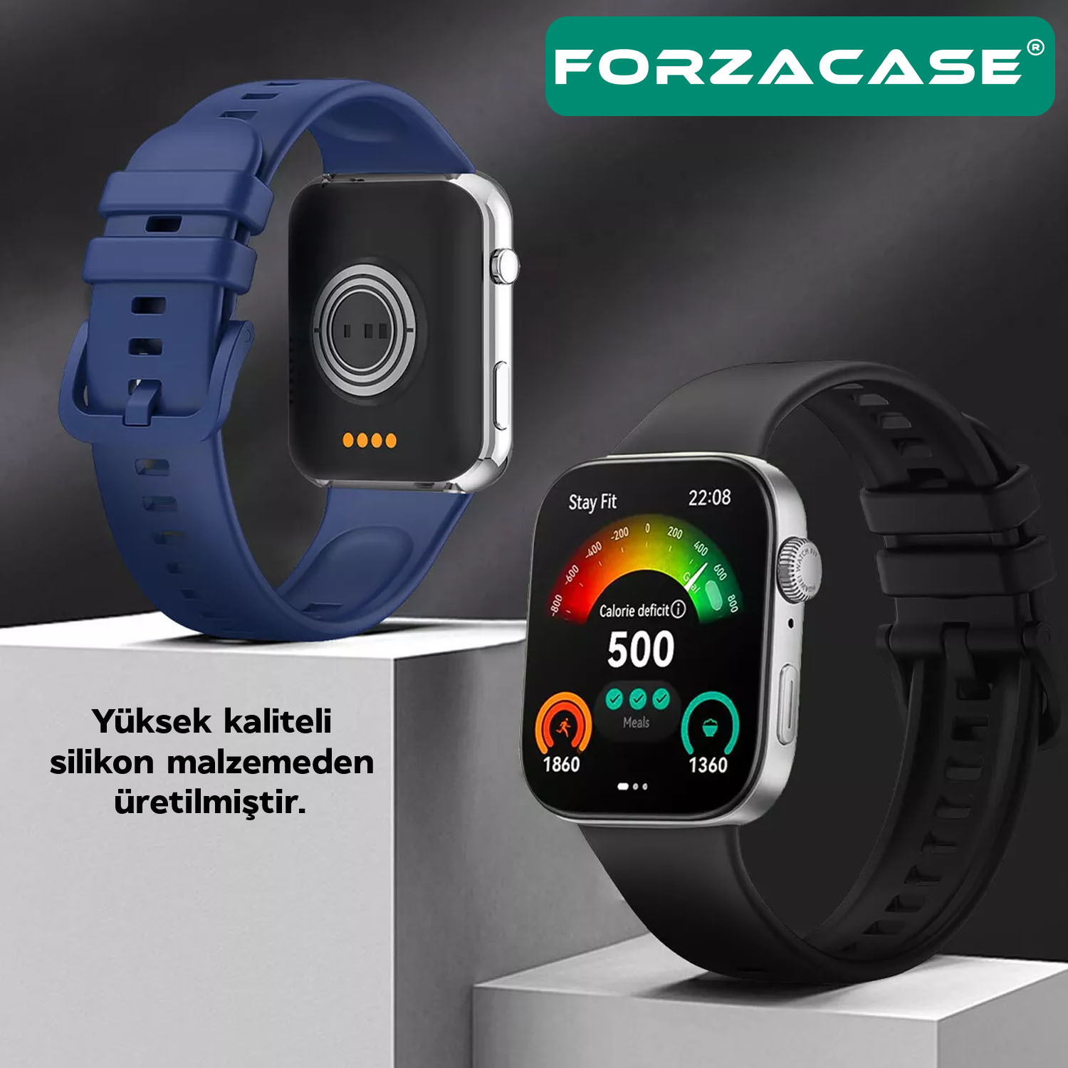 Forzacase%20Huawei%20Fit%203%20ile%20uyumlu%20Tokalı%20Silikon%20Kordon%20Kayış%20-%20FC635