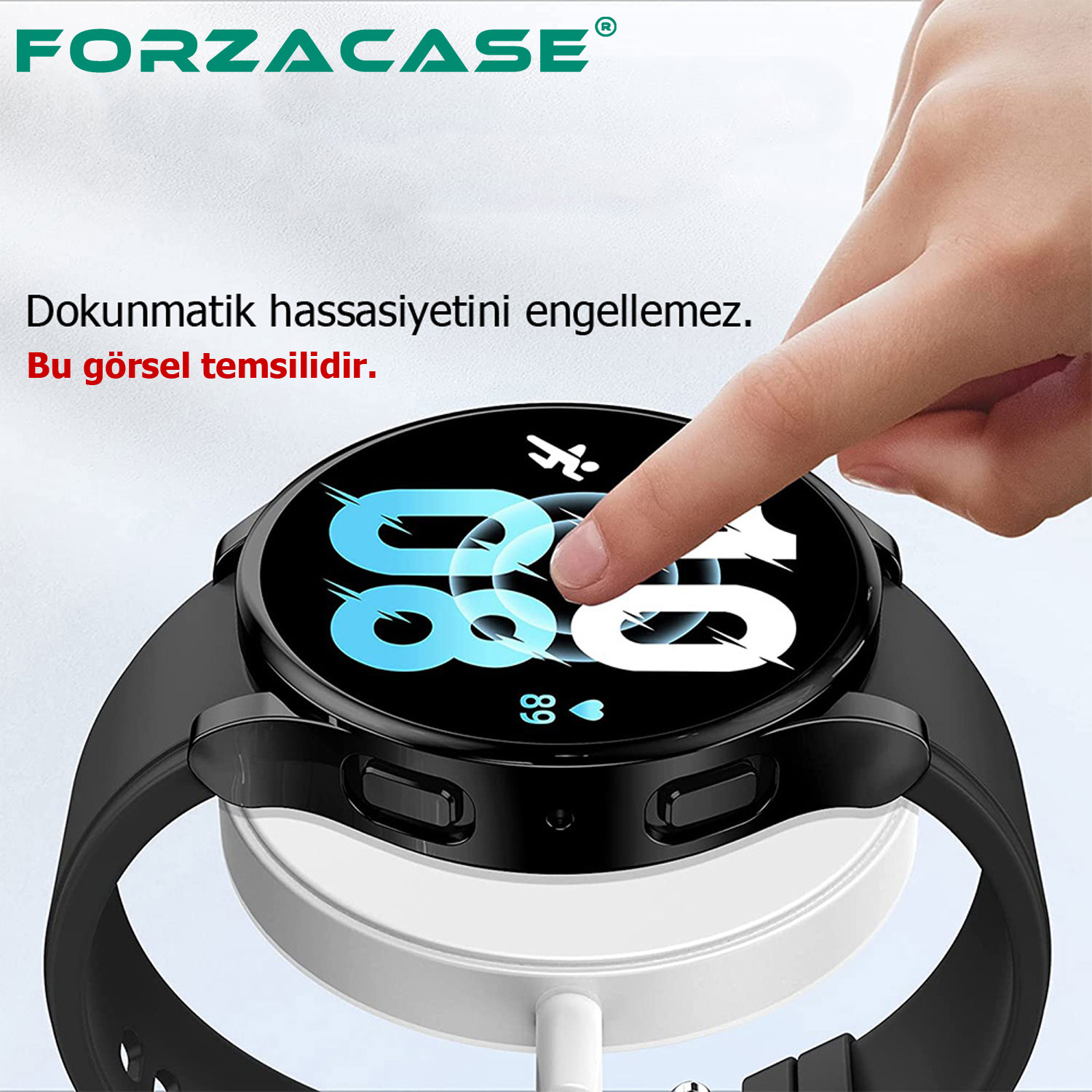 Forzacase%20Xiaomi%20Redmi%20Watch%203%20Active%20ile%20uyumlu%20Önü%20Kapalı%20Ekran%20Korumalı%20Silikon%20Kılıf%20-%20FC256