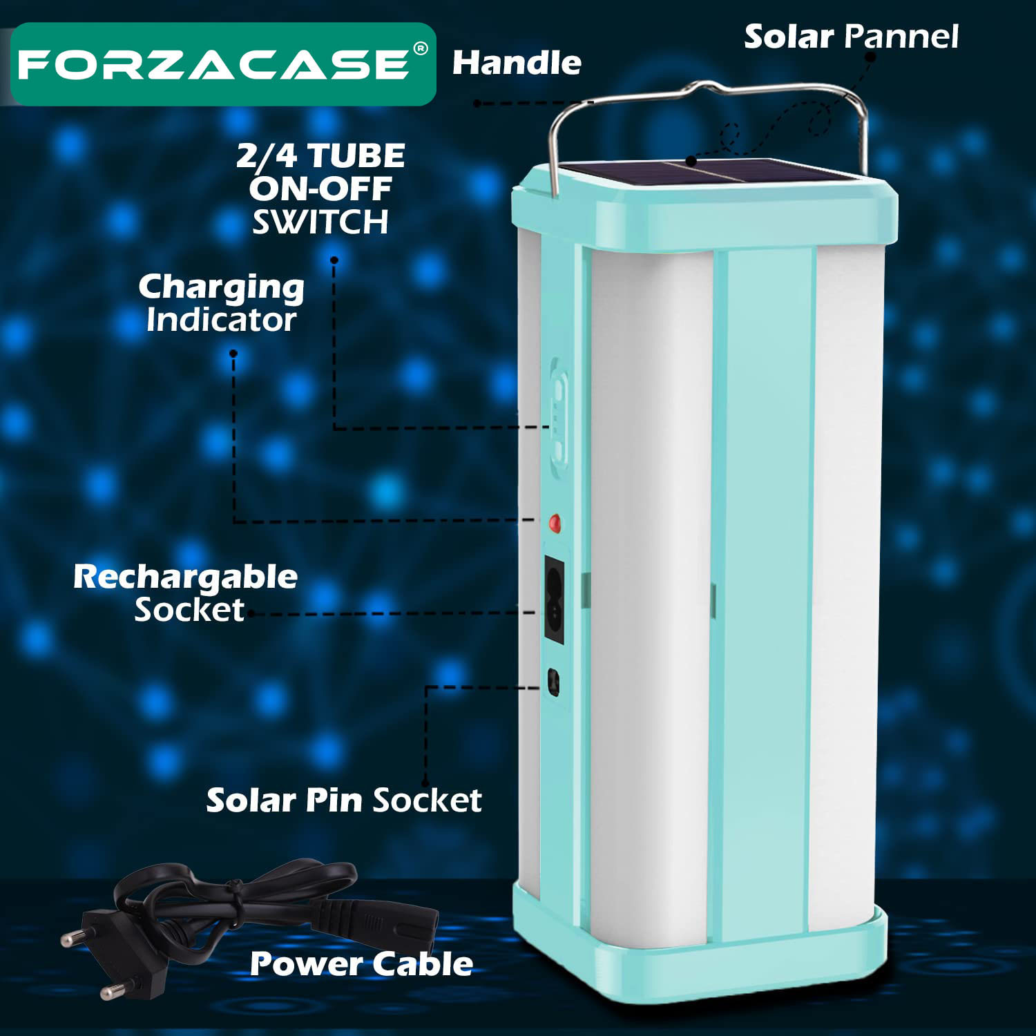 Forzacase%204%20Taraflı%20Güneş%20Enerjili%20Solar%20Kamp%20Lambası%2032%20LED%20Parlak%20Işık%202000%20mAh%20Şarjlı%20-%20FC349